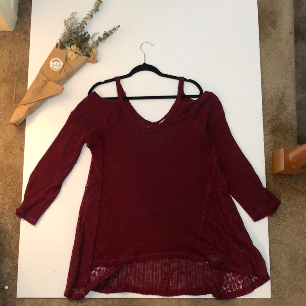 Xhilaration Cold Shoulder Sweater